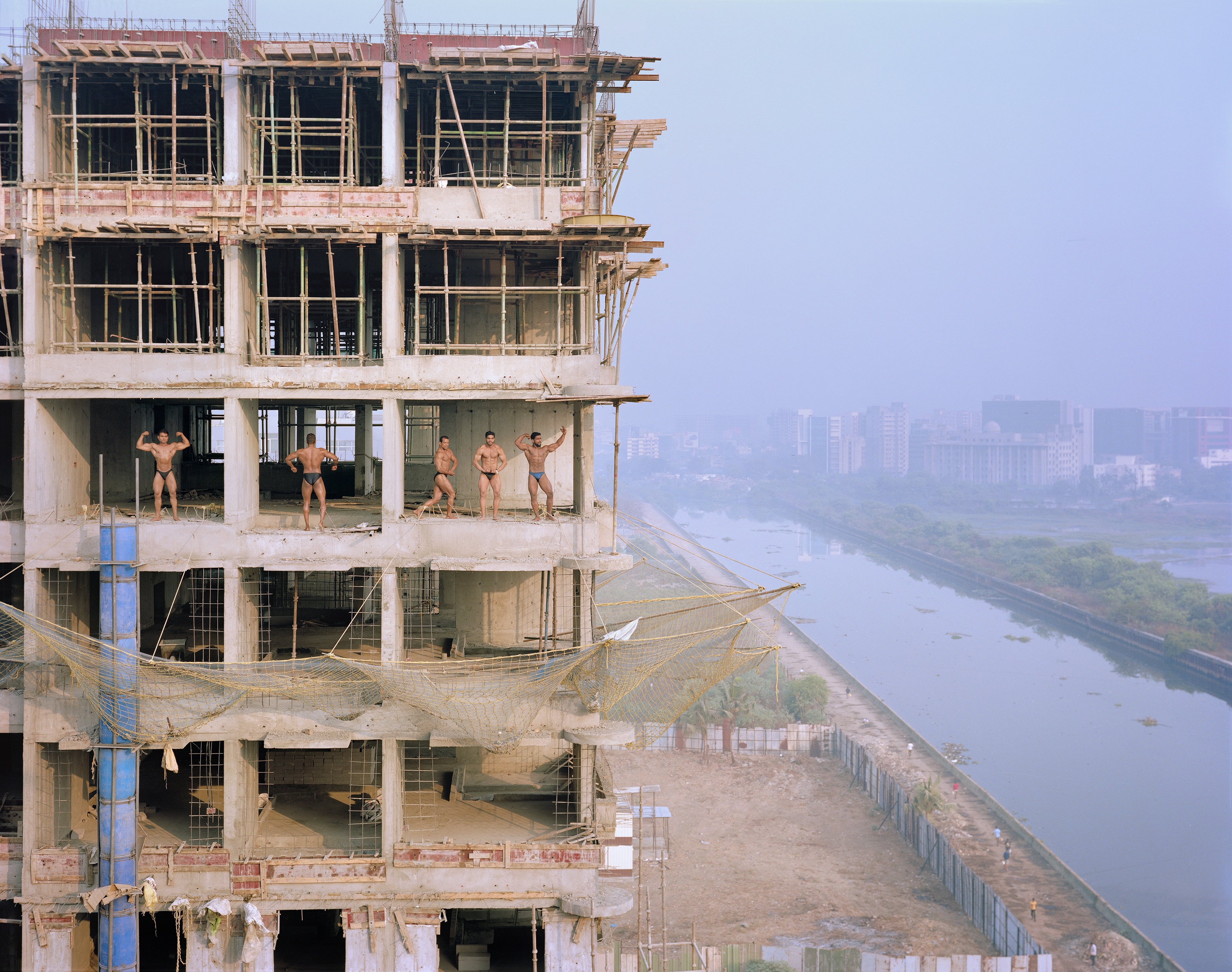 Photo of bodybuilders in Mumbai, for the Happy Pills book